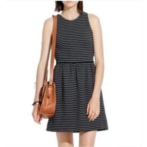 Madewell Pierside Dress Black/White Stripes-Racerback Large Pockets